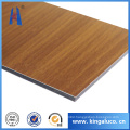 Fireproof Kitchen Decorated Wood Aluminum Composite Wall Cladding